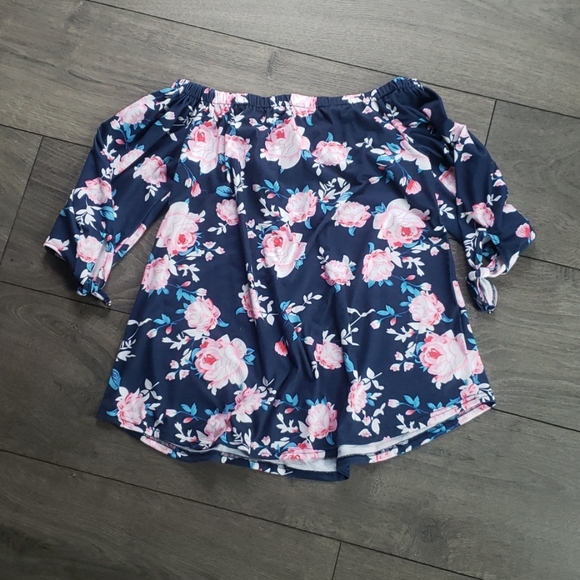 Strapless floral top - Picture 1 of 3